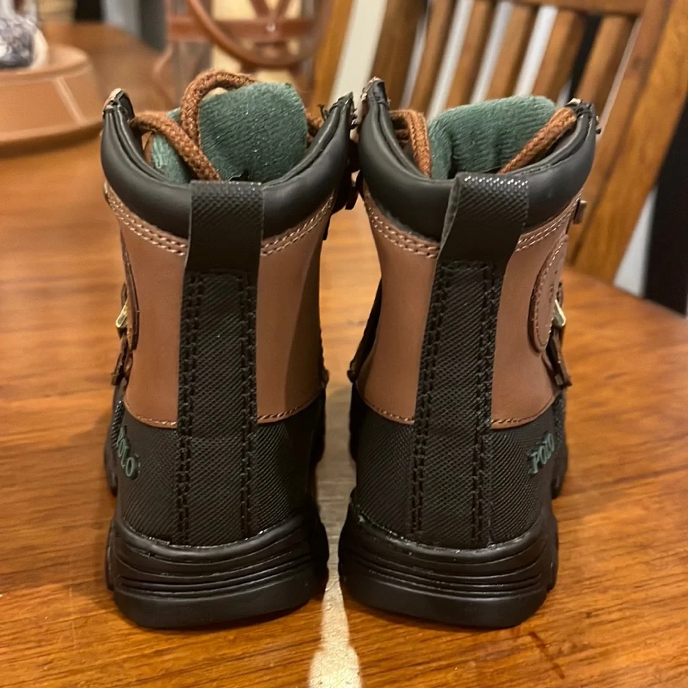 Polo Ralph Lauren Colbey Boots Tan new Preschool Toddlers Size 5 Boys Girls